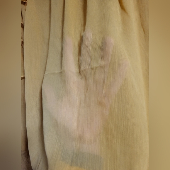 NWT Cato Women's Yellow Ruffle Sheer Blouse Size M - Picture 5 of 8